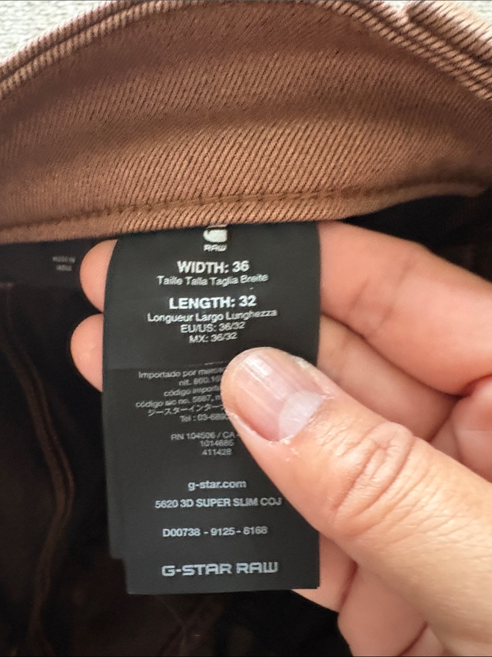 G-Star Raw Brown Denim Pants - Picture 2 of 5